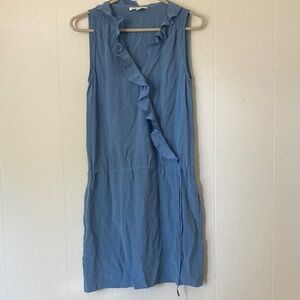 Banana Republic Sky Blue Ruffle Midi Dress